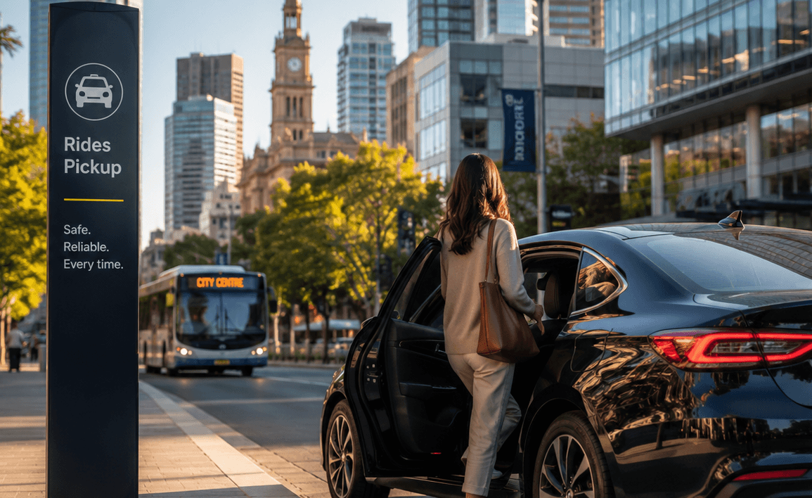 Local city taxi ride