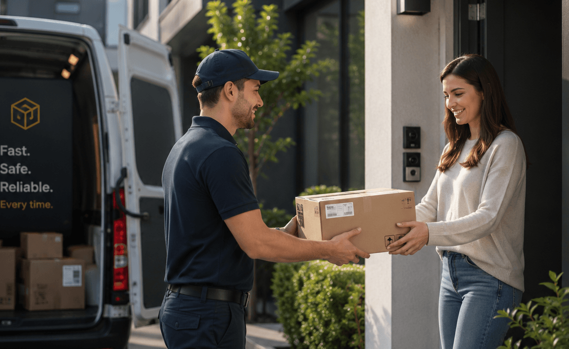 Parcel delivery by taxi
